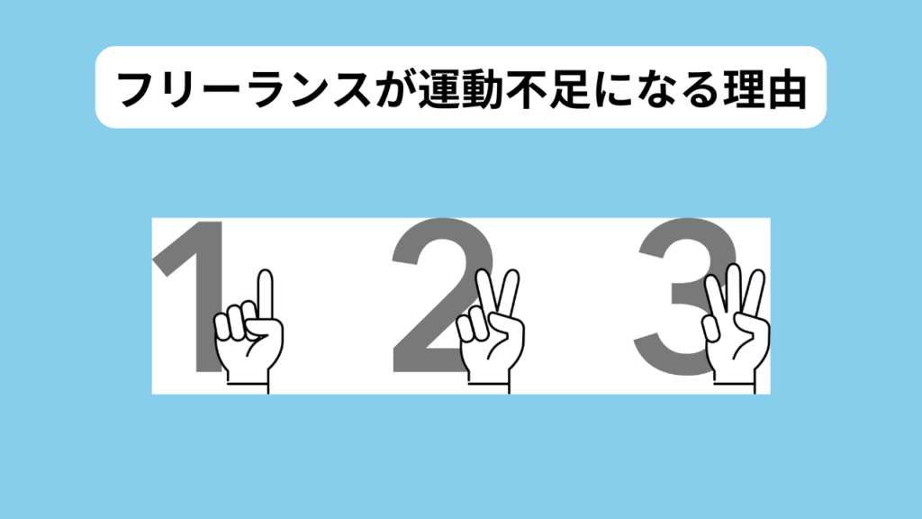 フリーランス 運動不足の理由 イメージ