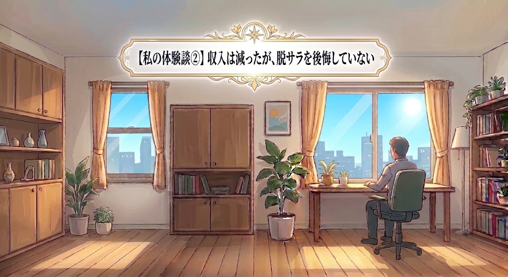 【私の体験談②】収入は減ったが、脱サラをしたこと自体は後悔していない イメージ