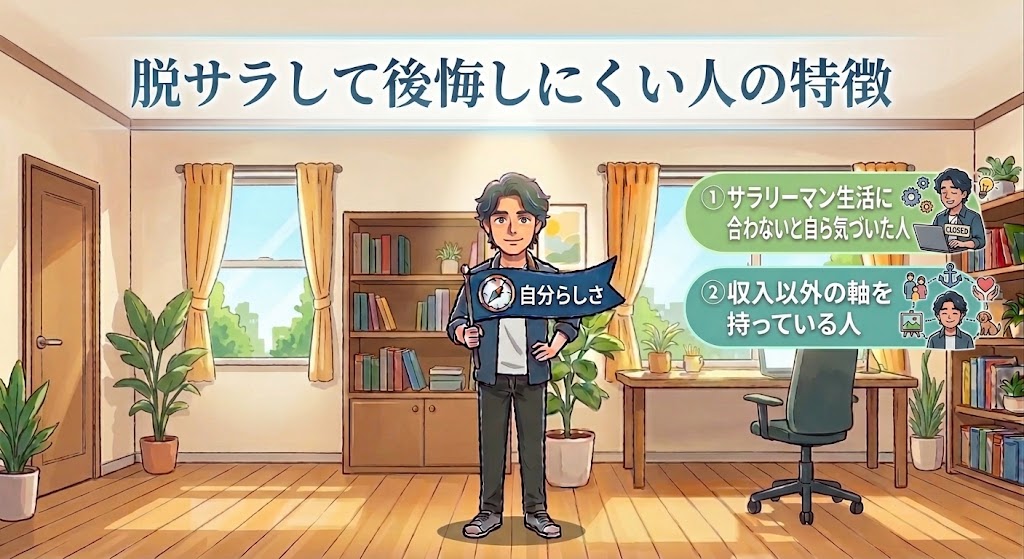 脱サラして後悔しにくい人の特徴 イメージ
