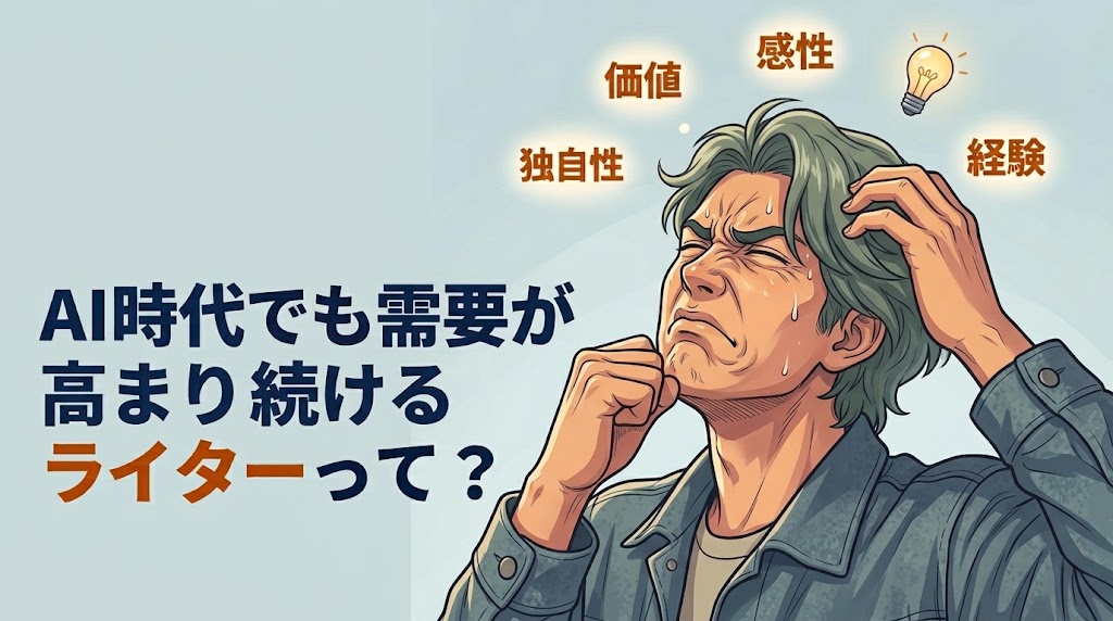 AI時代でも需要が高まり続けるライターの4つの特徴　イメージ